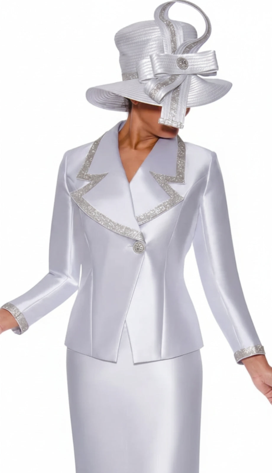 GMI 9872-WHT-IH Church Suit