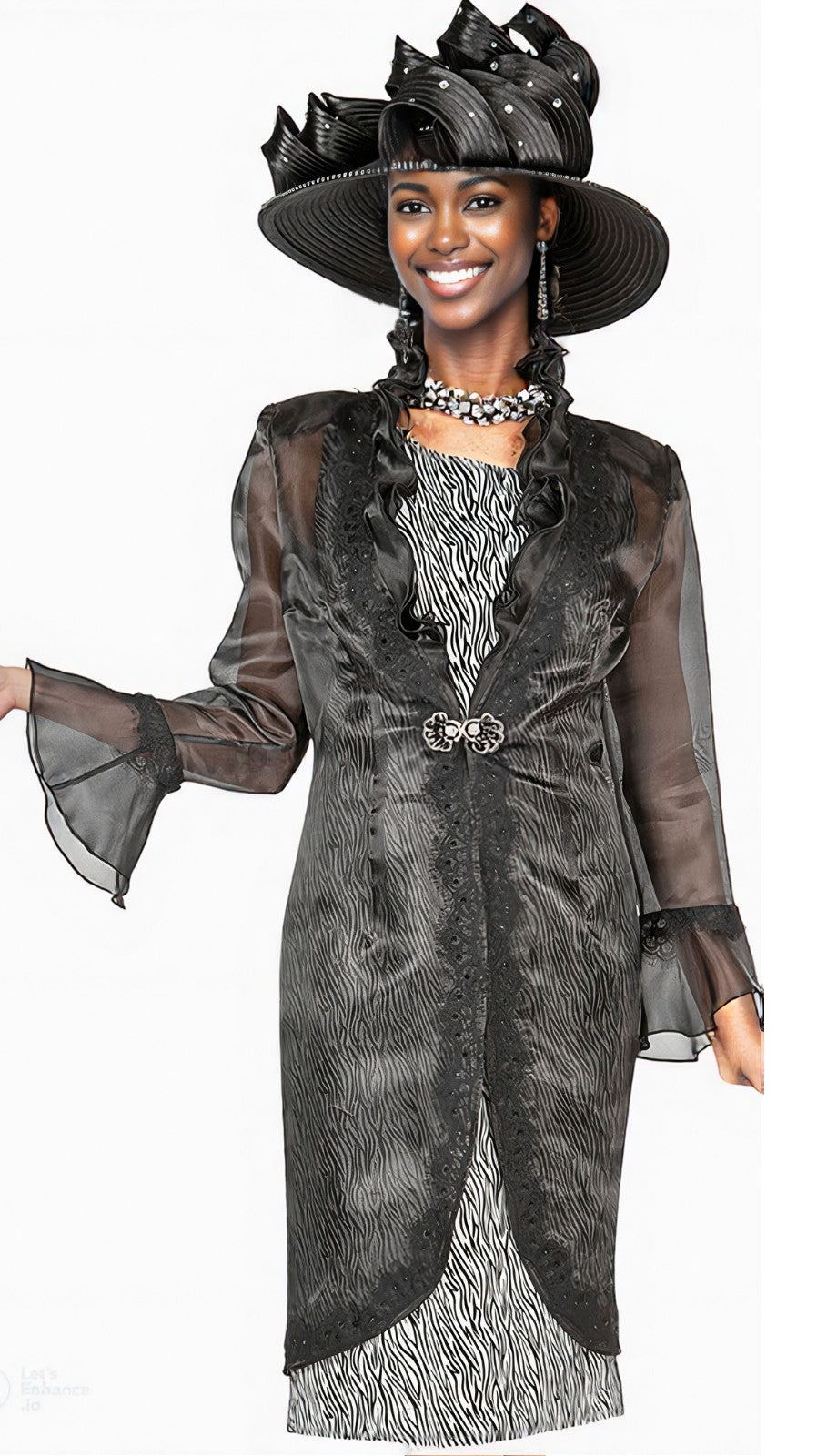 Aussie Austine 5672-H Church Dress for Ladies-Hat