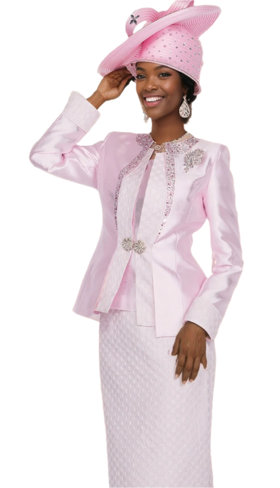 Champagne Italy 6005-PNK Church Hat