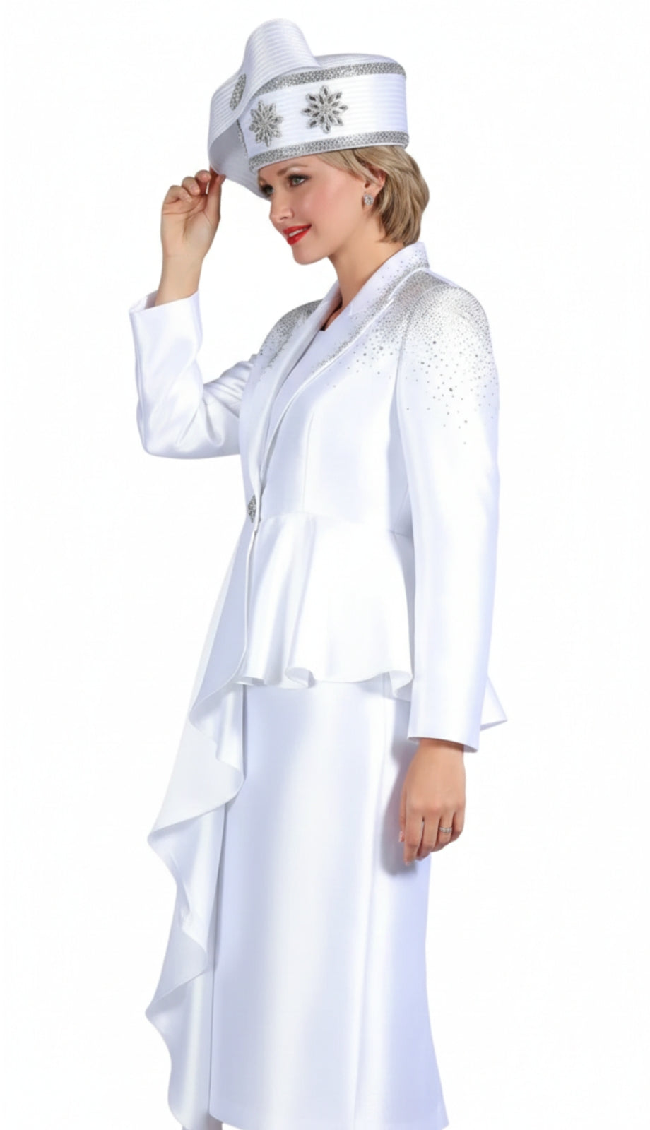 Giovanna D1306-WHT-H Church Hat