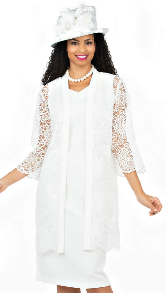 Giovanna D1565-WHT Church Dress