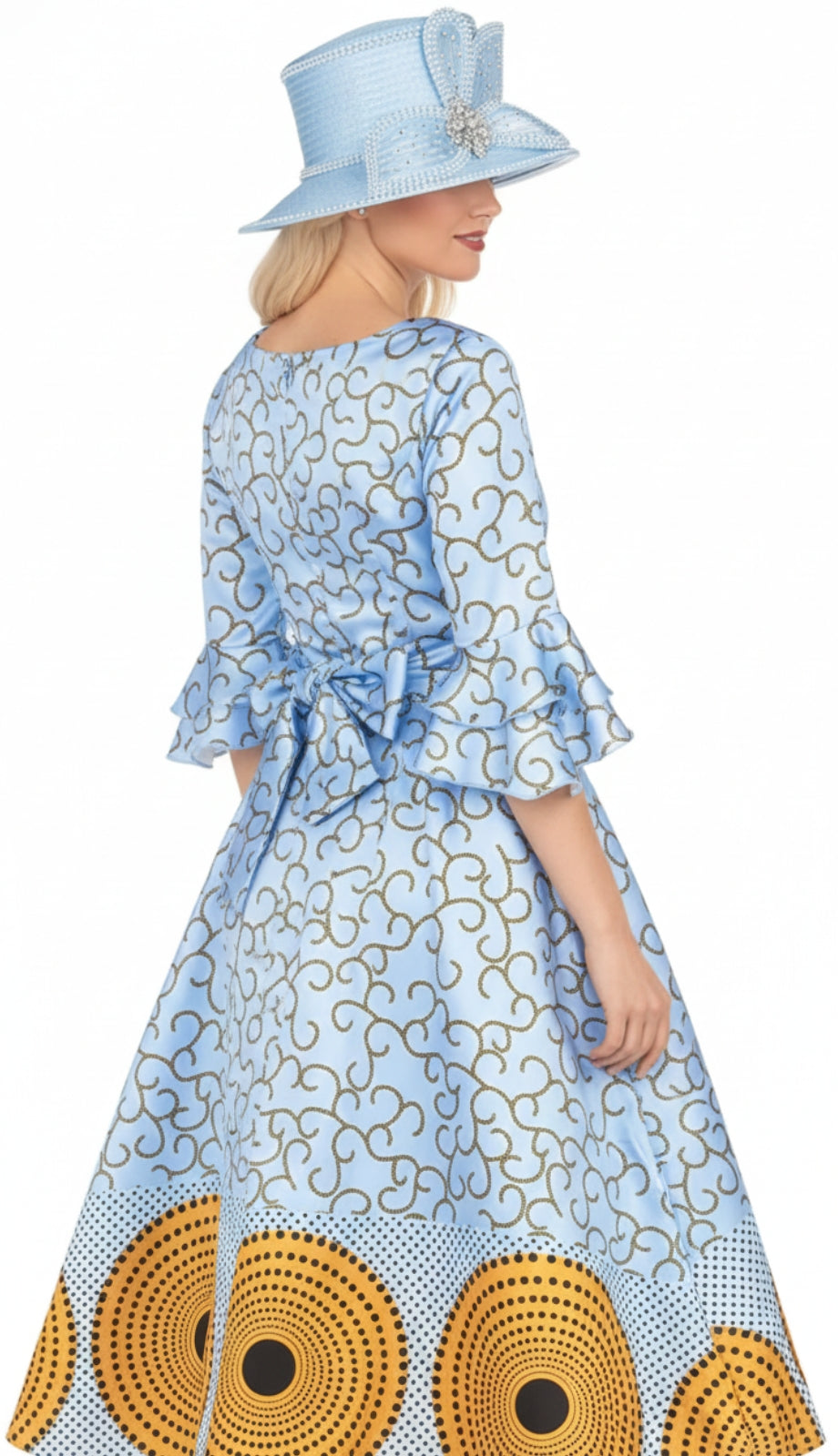 Giovanna D1587-BLU Church Dress