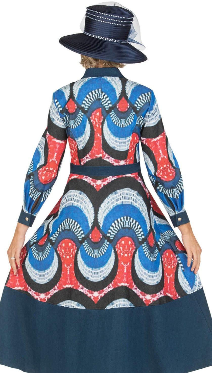 Giovanna 1651-DENIM Church Dress