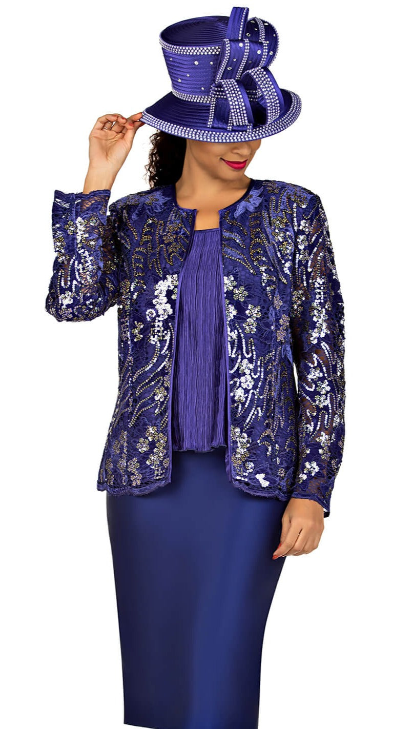 Giovanna G1180-PUR Church Suit