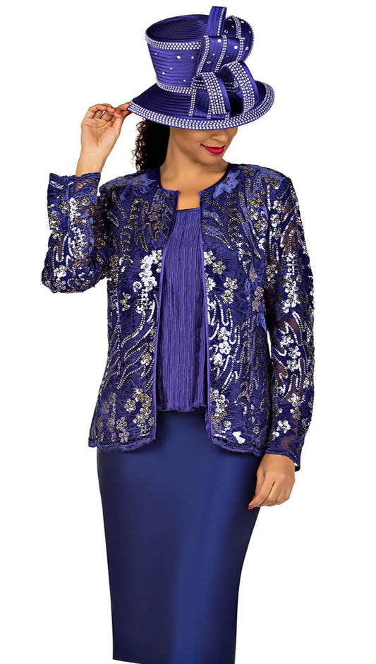 Giovanna G1180-PUR Church Suit