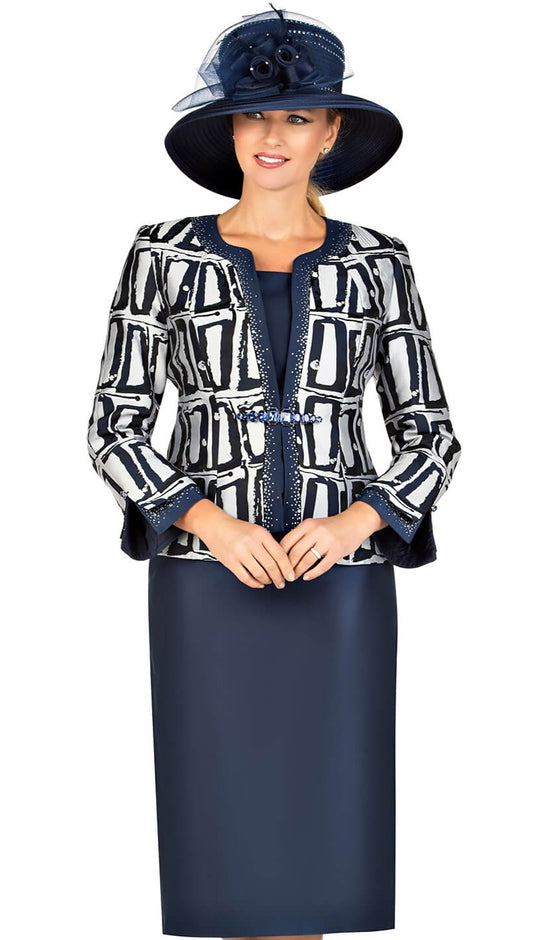 Giovanna G1195-NVY Church Suit