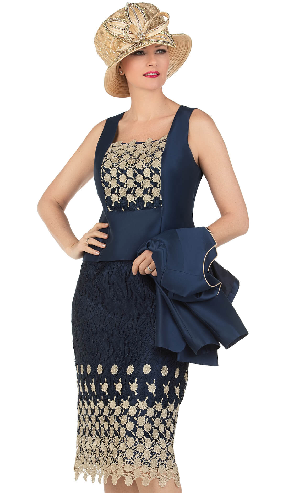 Giovanna 1202-NVY Church Suit
