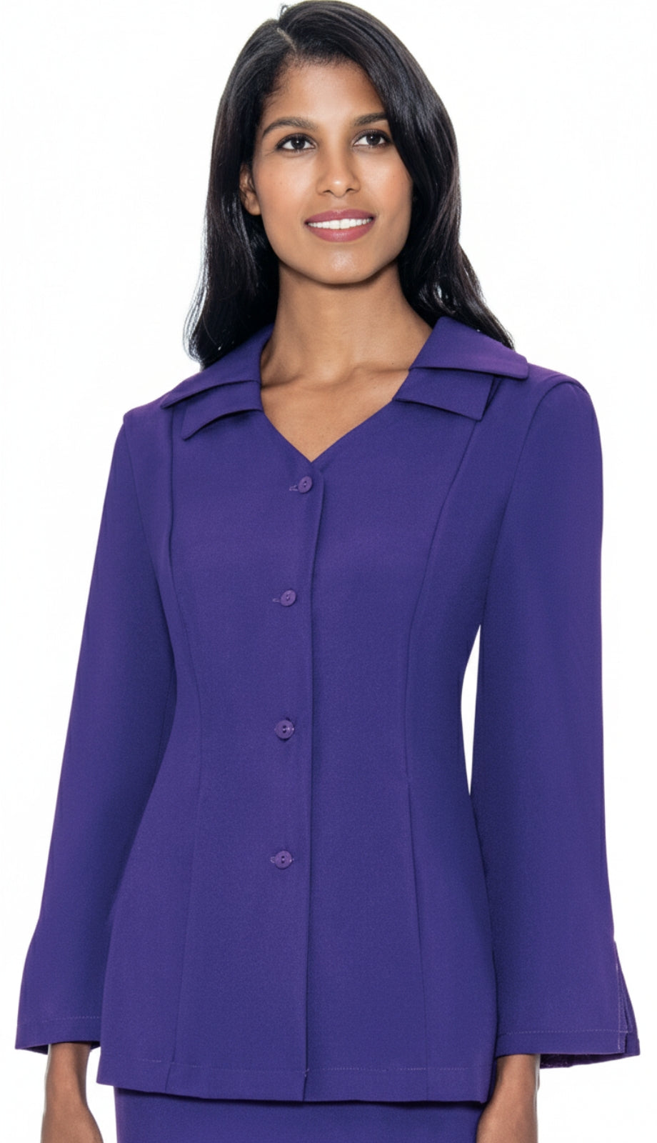 GMI G12777-PU ( 2pc Double Collar Single Breast Set With Side Seam Hidden Pockets )