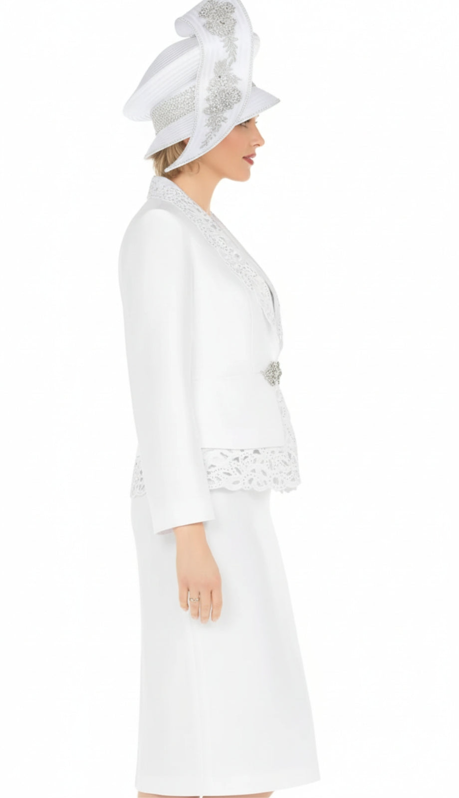 Giovanna G1316-WHT Womens Church Suit