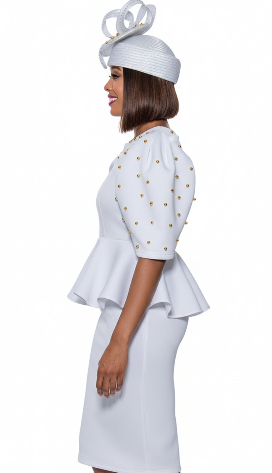 Stellar Looks SL1592-WHT-IH Unisex Church Suit