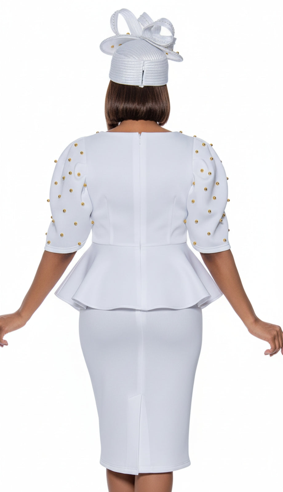 Stellar Looks SL1592-WHT-IH Unisex Church Suit