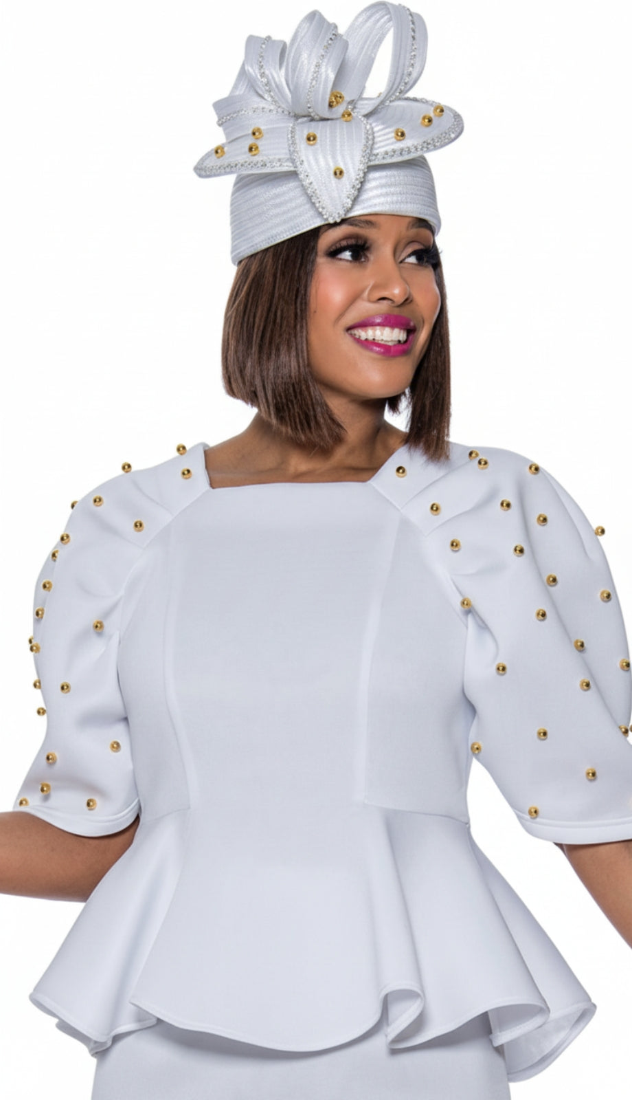 Stellar Looks SL1592-WHT-IH Unisex Church Suit