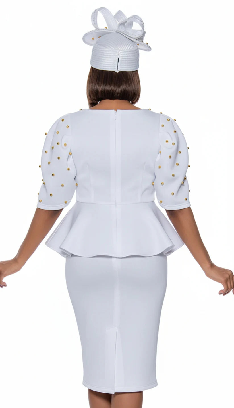 Stellar Looks SL1592-WHT-QS Church Suit