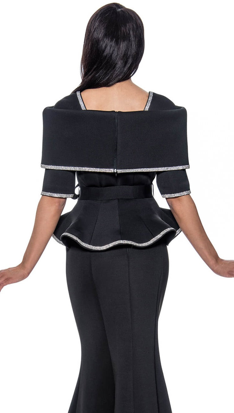Stellar Looks SL1692-BLK Church Suit