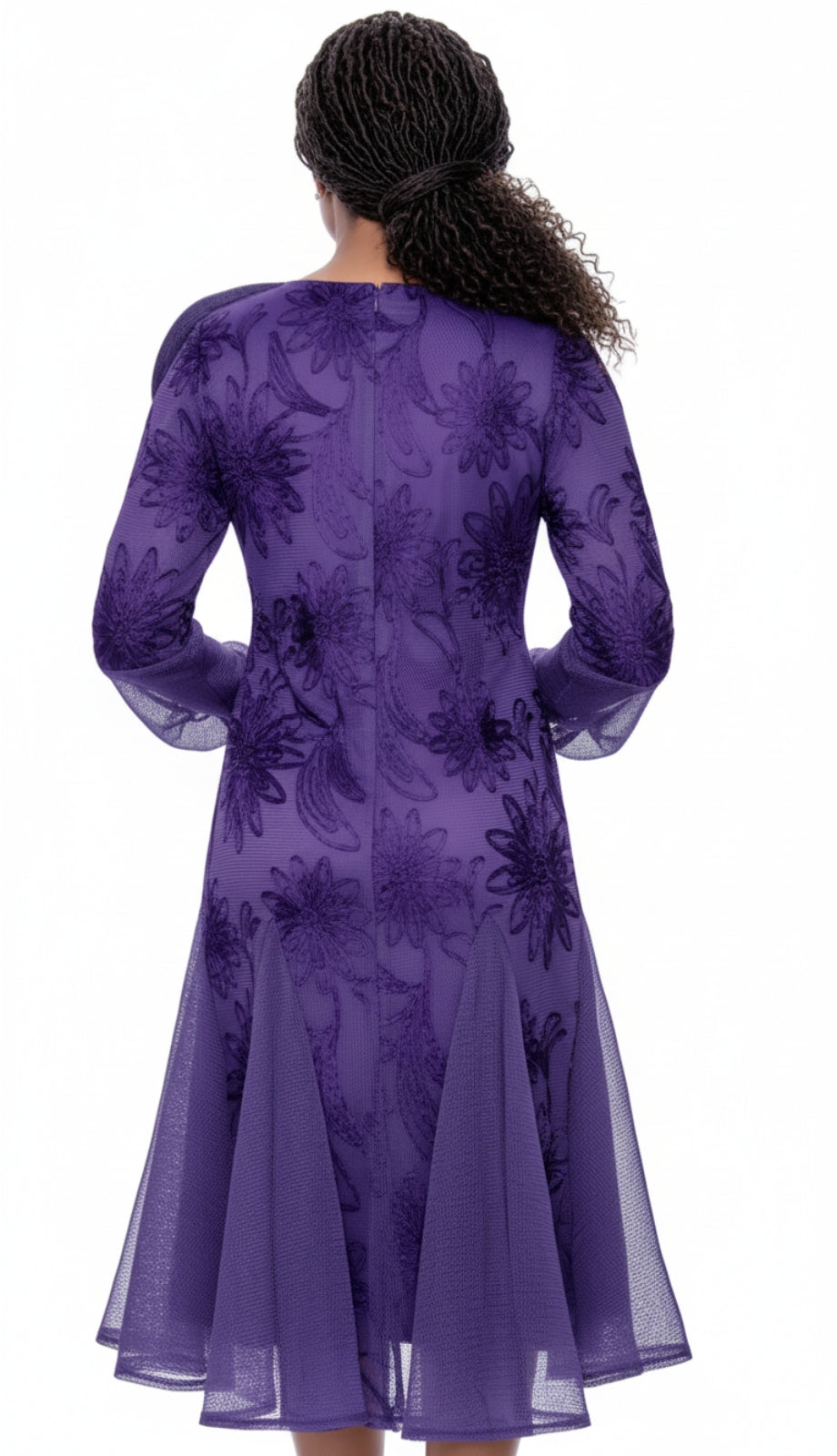 Stellar Looks SL600351-PUR-Designer Church Dress