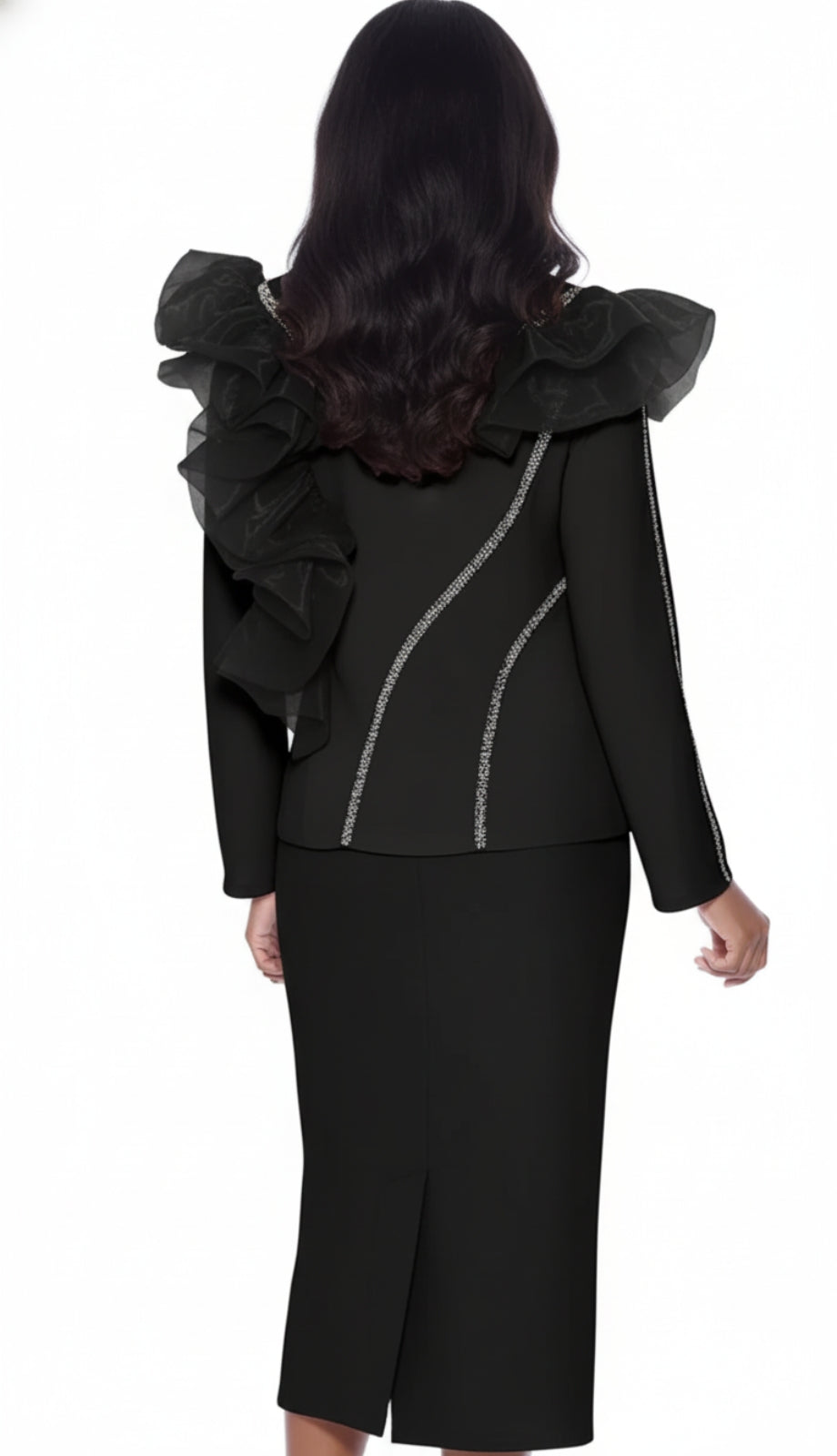 Stellar Looks SL600542-BLK-QS Church Suit