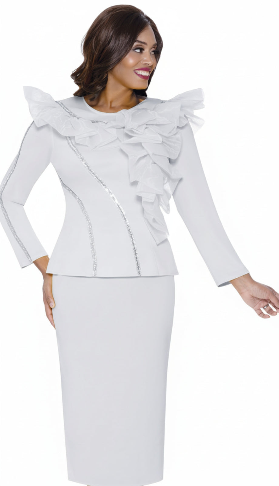 Stellar Looks SL600542-WHT Church Suit