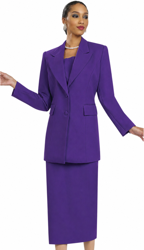 Ben Marc 2299-PUR-QS Church Suit
