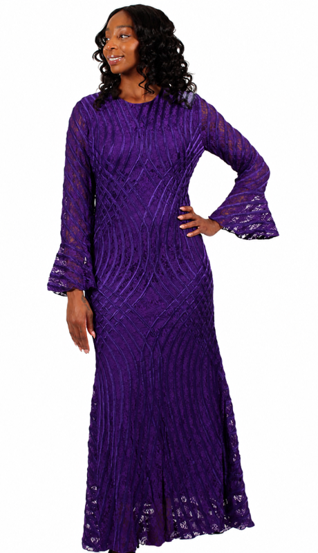 Diana Couture 8737-PUR Church Dress