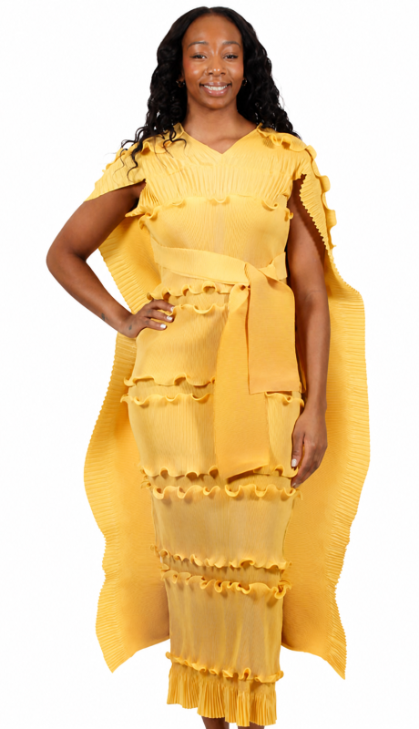 Diana Couture 8014-YLW Church Dress