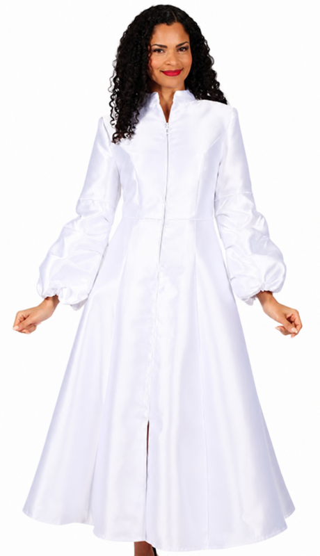 Diana Couture 8601-WHT-CO Church Robe