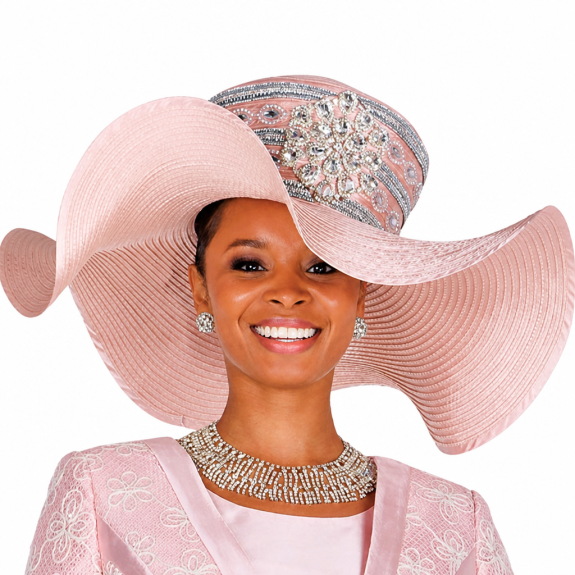 Champagne Italy H6419-PNK-QS Church Hat