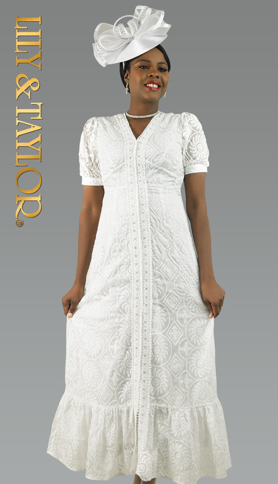 Lily And Taylor 5040-WHT HAT H129