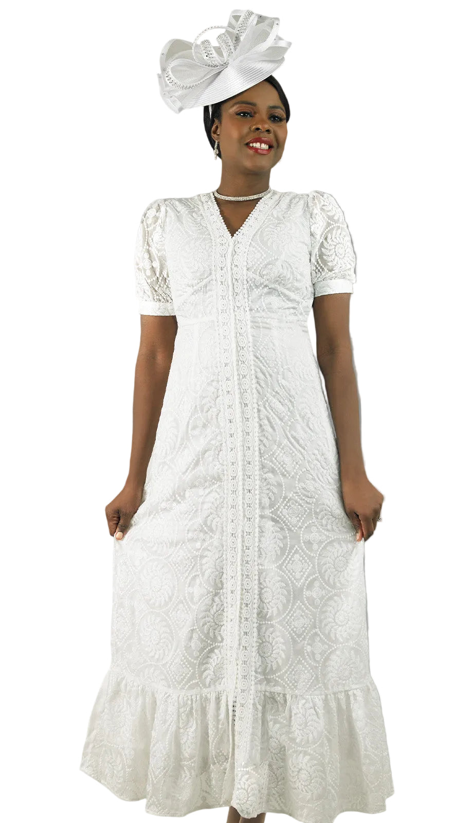 Lily And Taylor 5040-WHT HAT H129