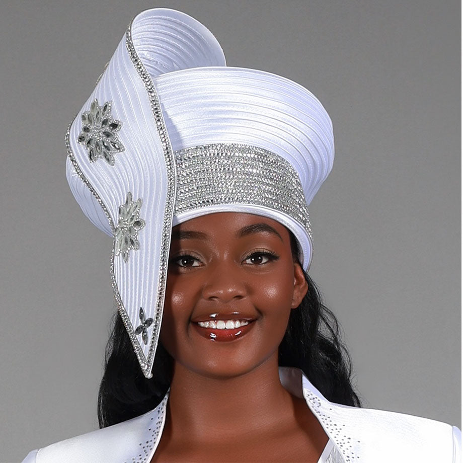 Giovanna HG1212-WHT Church Hat