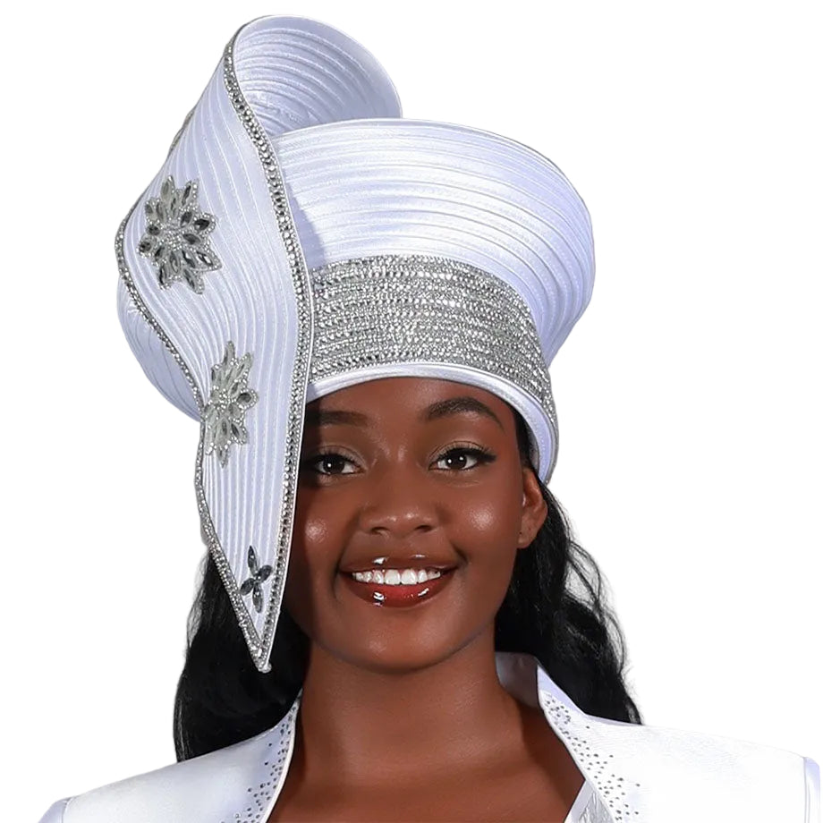 Giovanna HG1212-WHT Church Hat