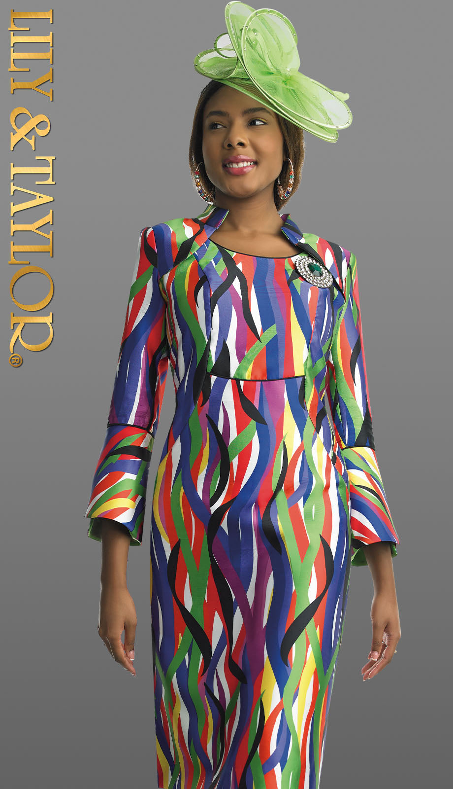 Lily And Taylor 4871-MULTI Church Dress