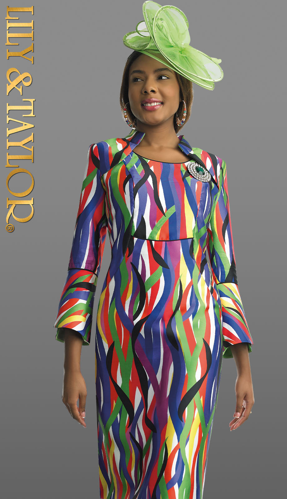Lily and Taylor 4871-MULTI Church Dress