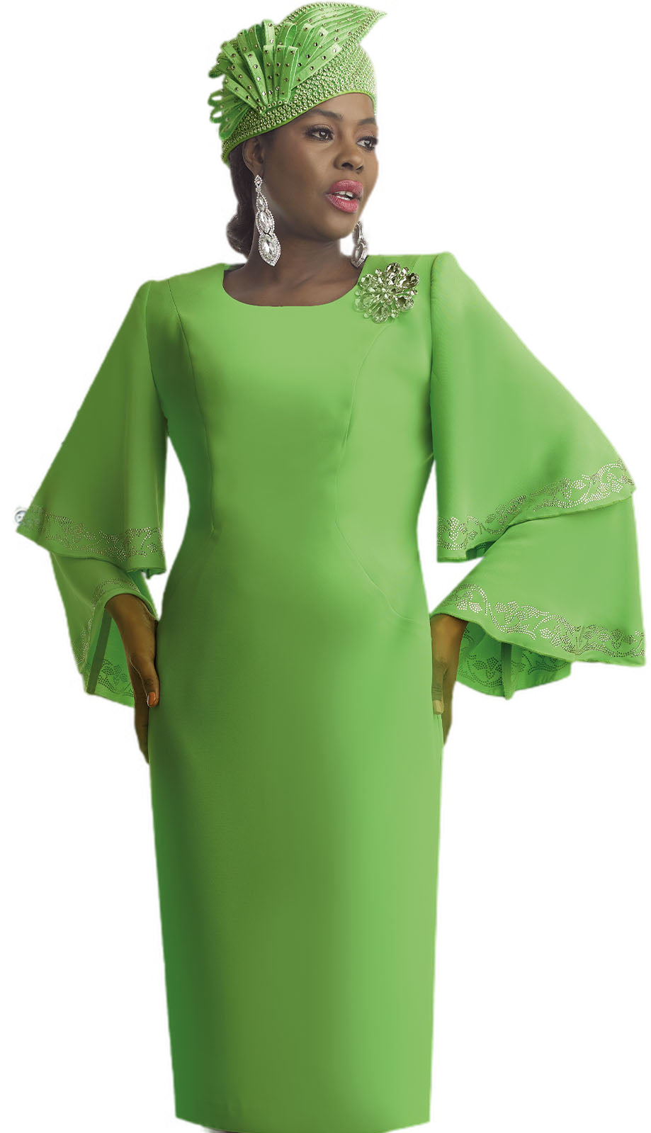 Lily and Taylor 4878-GRN Church Dress