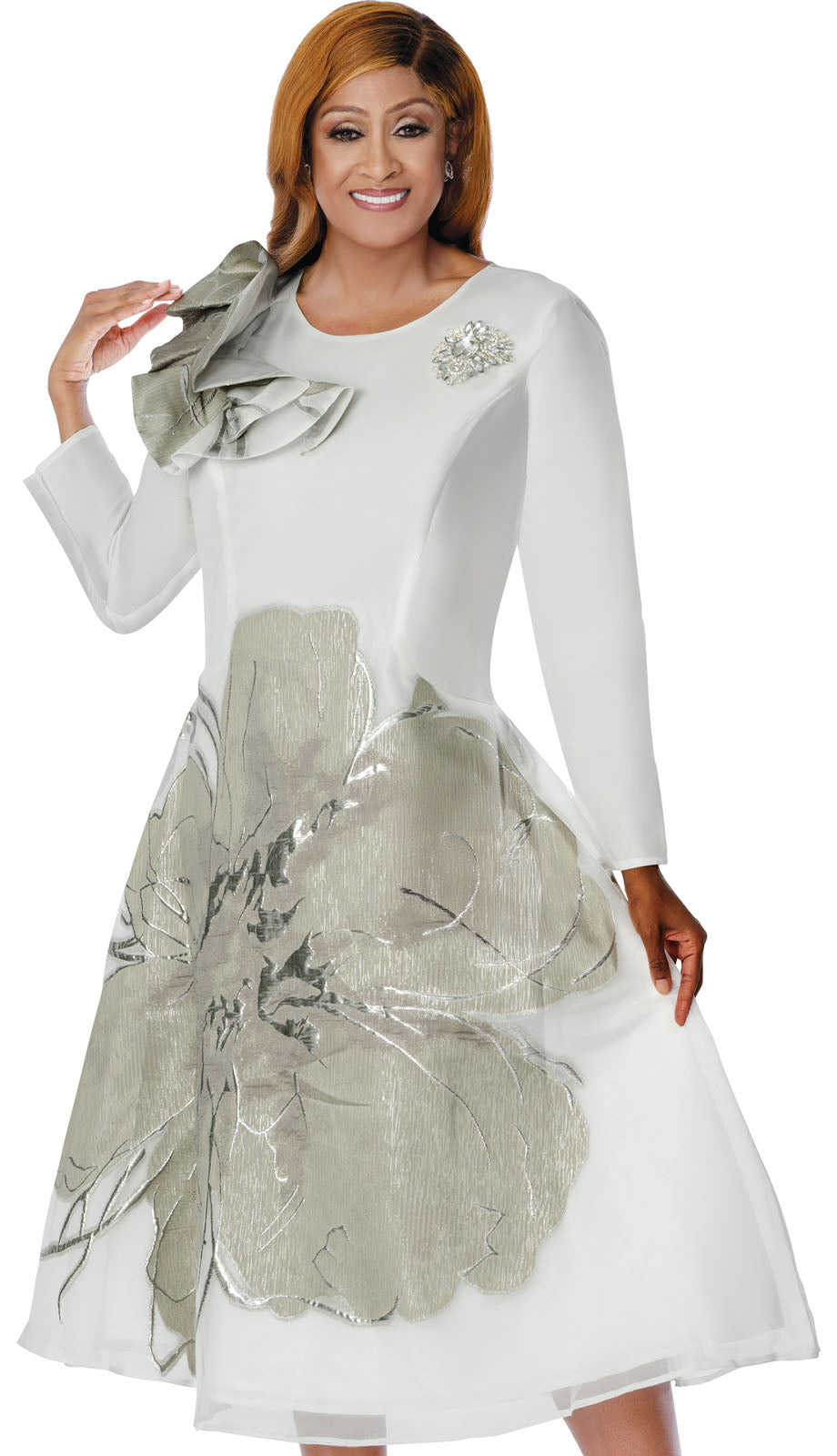 Dorinda Clark Cole 310171-SLV Church Dress