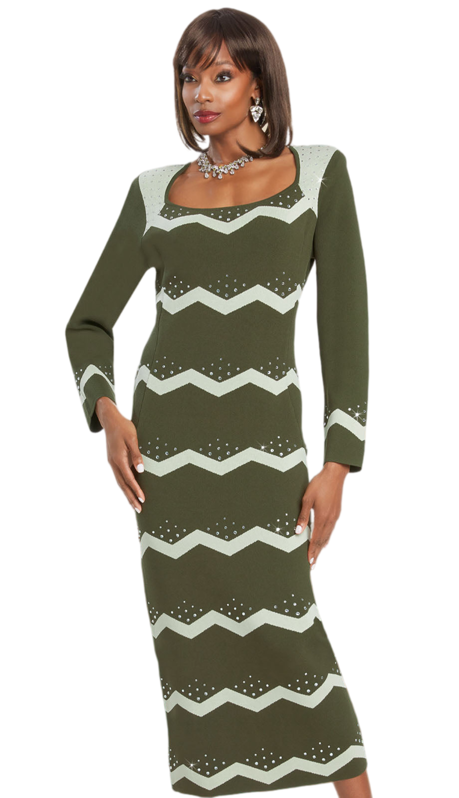 Donna Vinci Knit 13387-QS Church Dress – Church Suits Fast