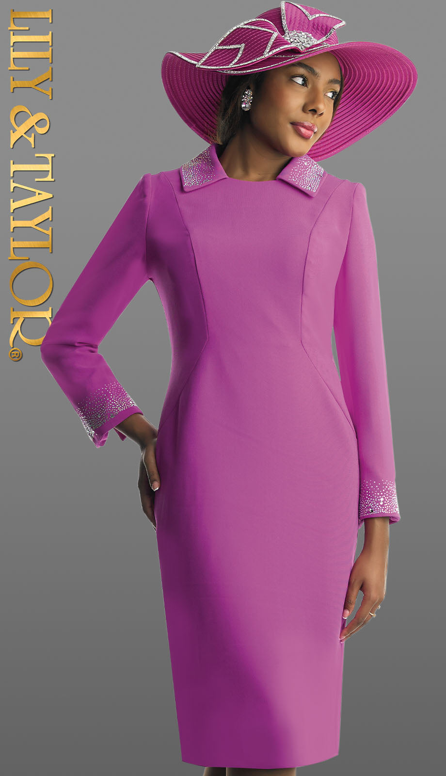 Lily and Taylor 4879-QS ORCHID Church Dress