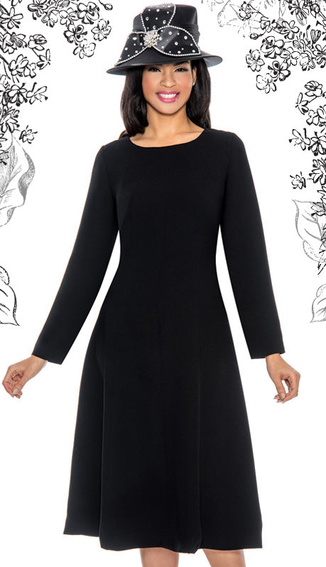 Giovanna 1451-BLK-IH Church Dress
