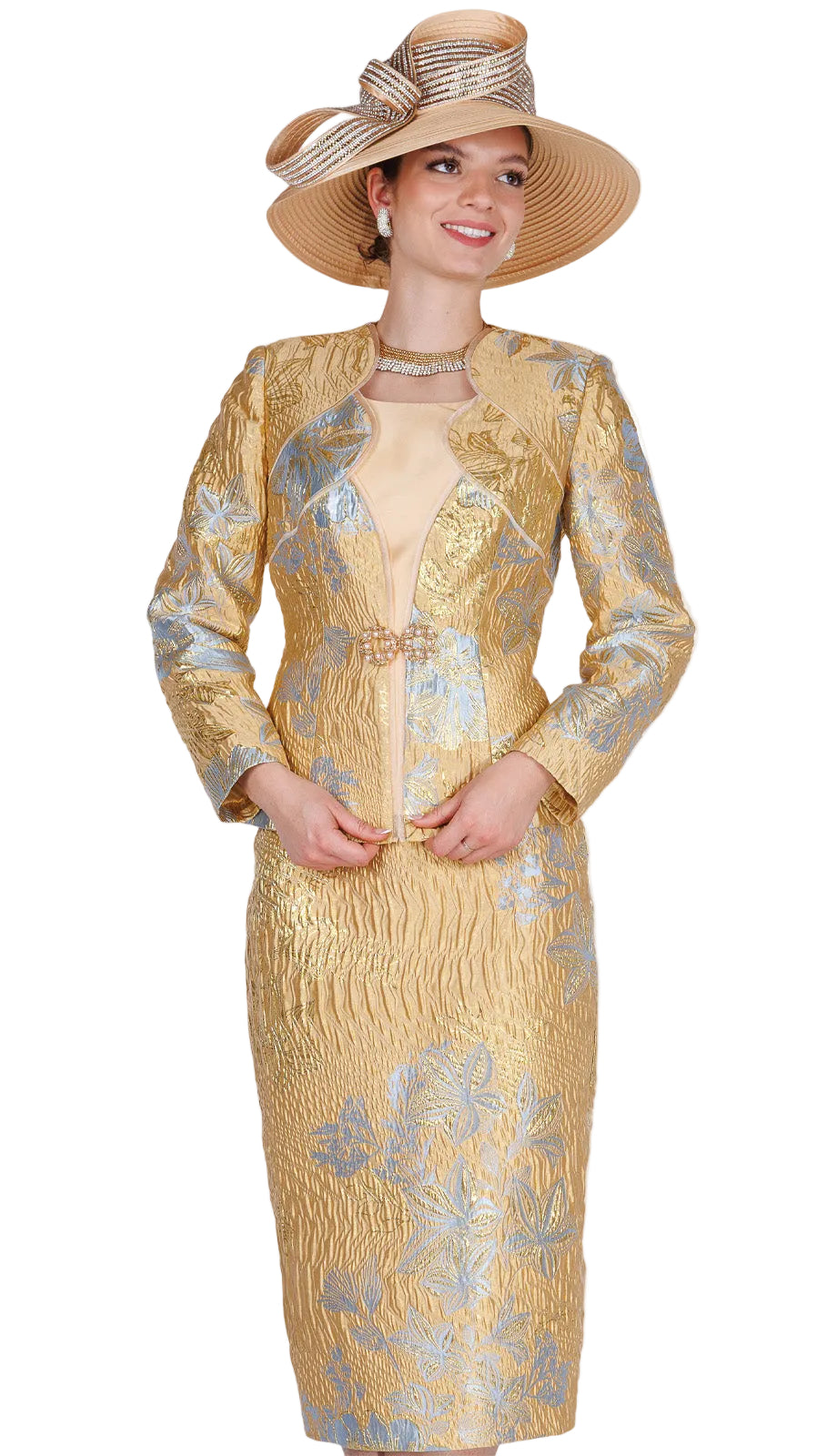 Elite Champagne 6462 Church Suit