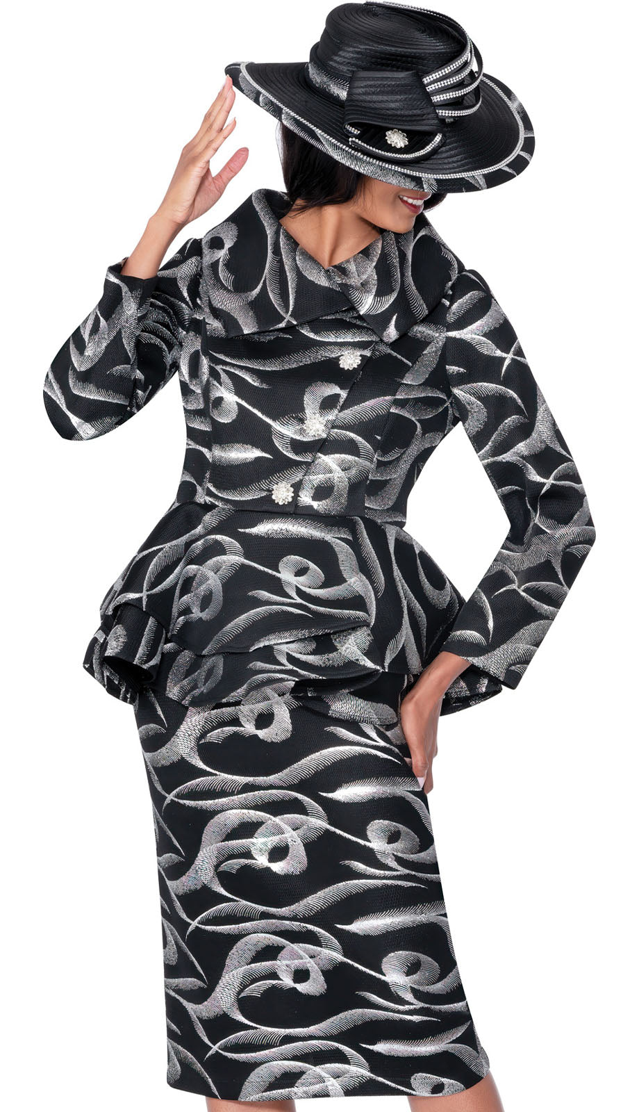 GMI G400632-BWS-H Church Suit with Hat