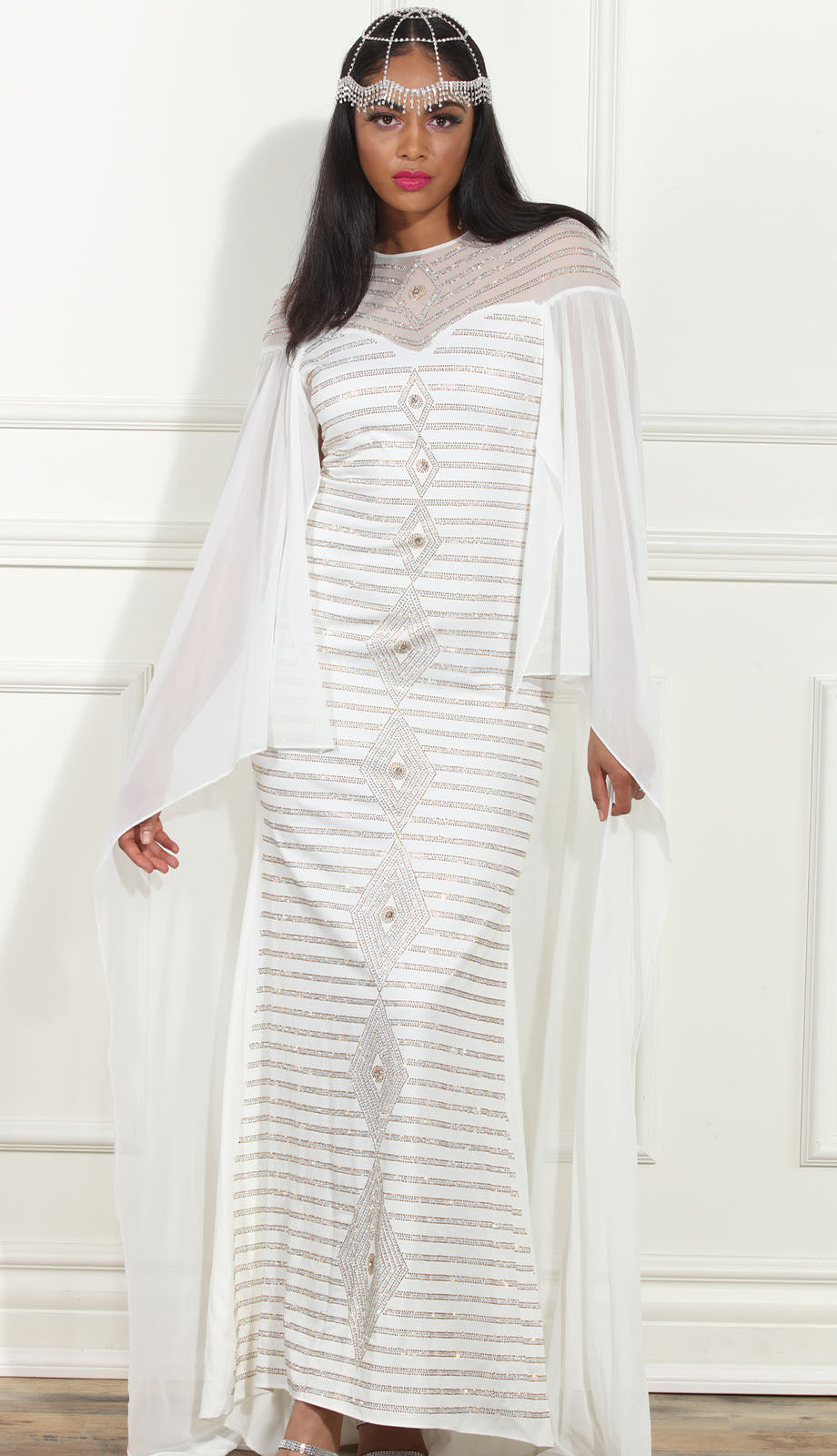 Donna Vinci Exclusives DV-510-WHT Dress