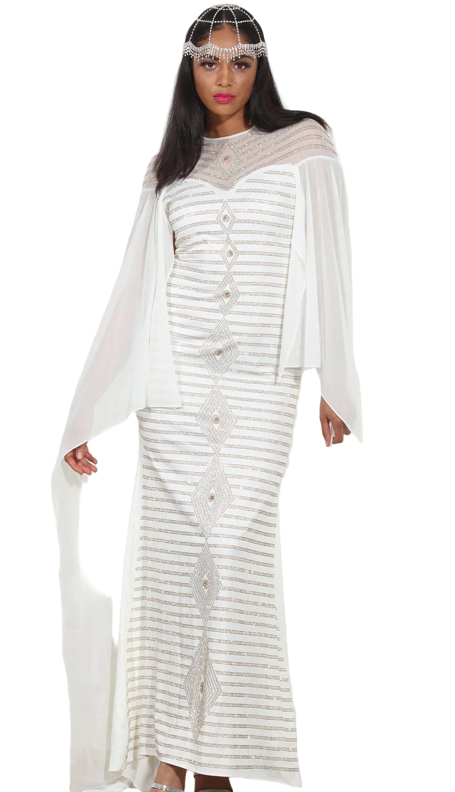 Donna Vinci Exclusives DV-510-WHT Dress