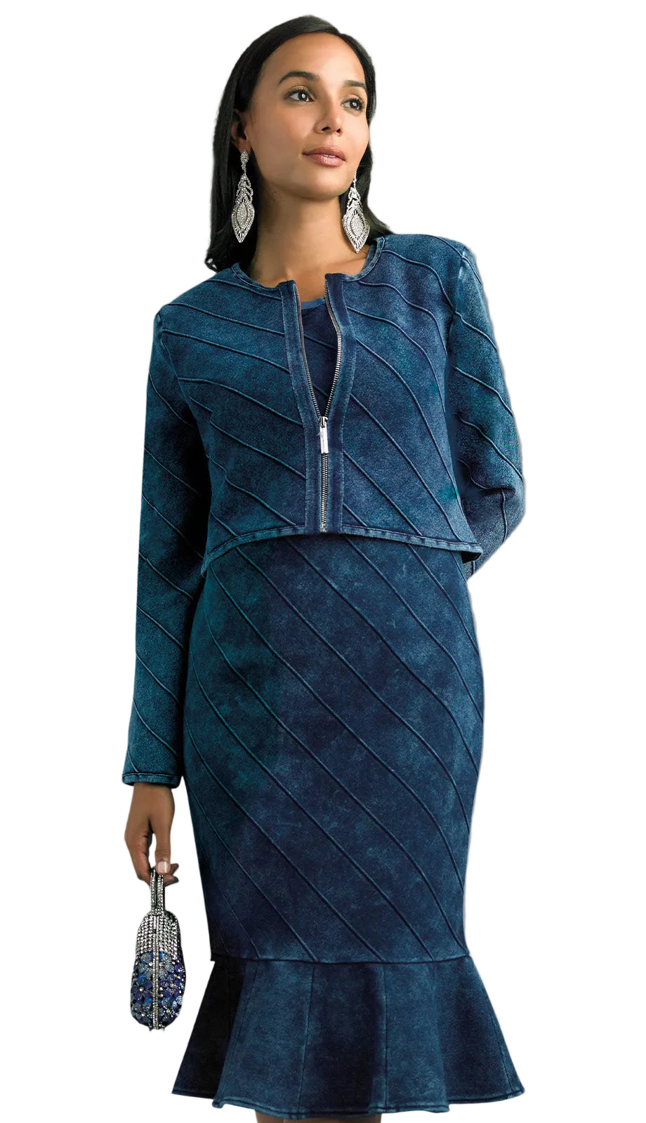 Lily and Taylor 884-NVY Womens