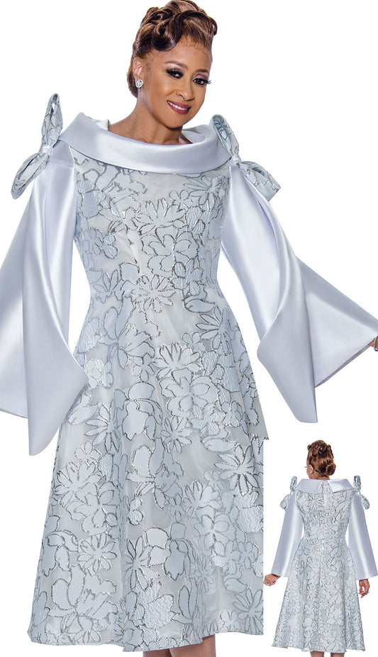 Dorinda Clark Cole 5341-WHT-QS Church Dress
