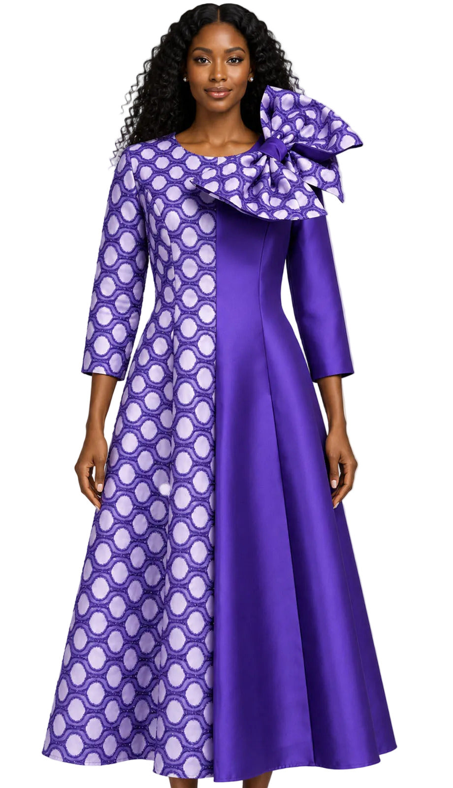 Giovanna D1717-PUR Church Dress
