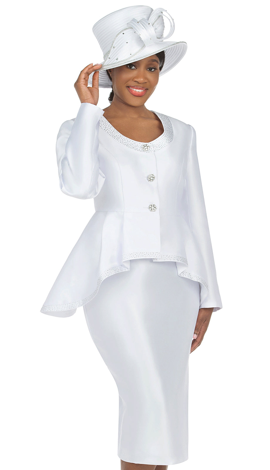 Giovanna 1167-WHT-CO Church Suit