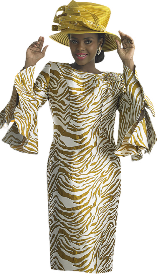Lily and Taylor 4858-GLD-IH Church Dress