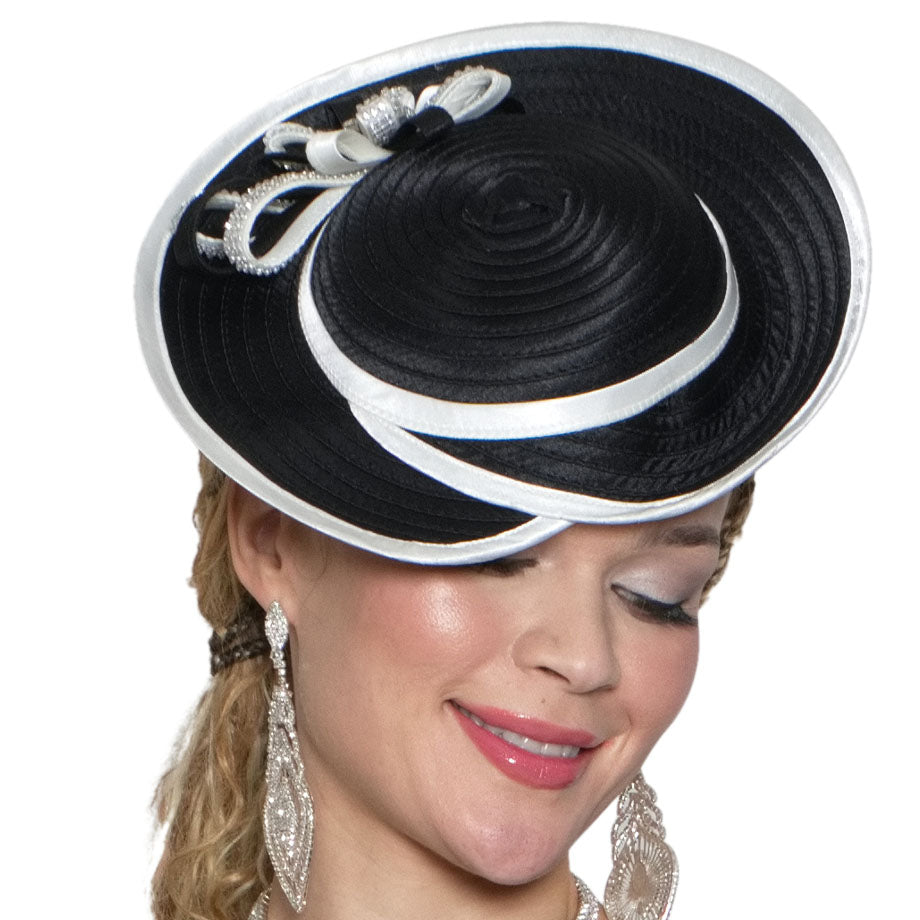 Lily And Taylor H163-BLK Church Hat