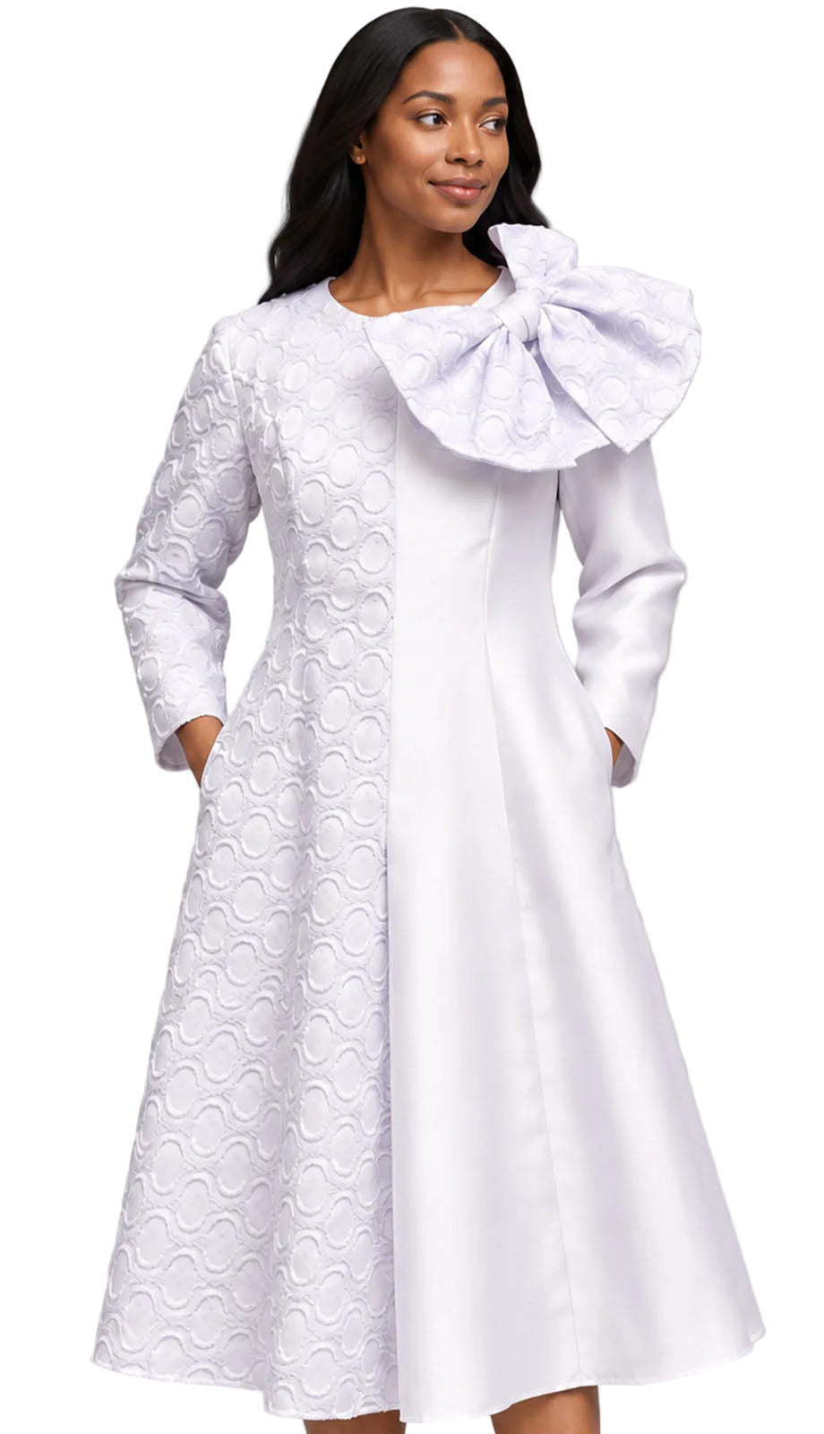 Giovanna D1717-WHT Church Dress