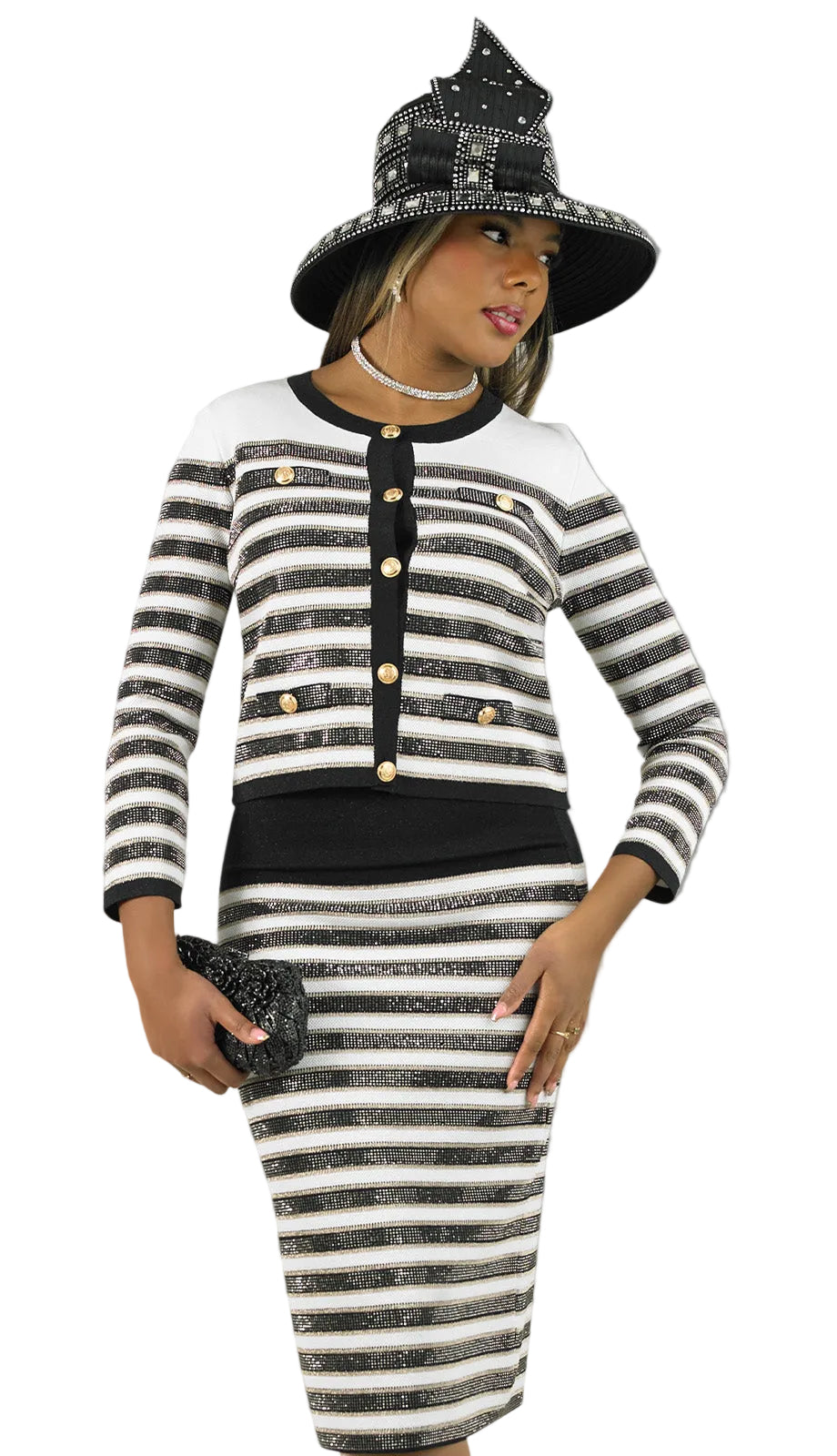 Lily And Taylor 839-BLK Church Suit