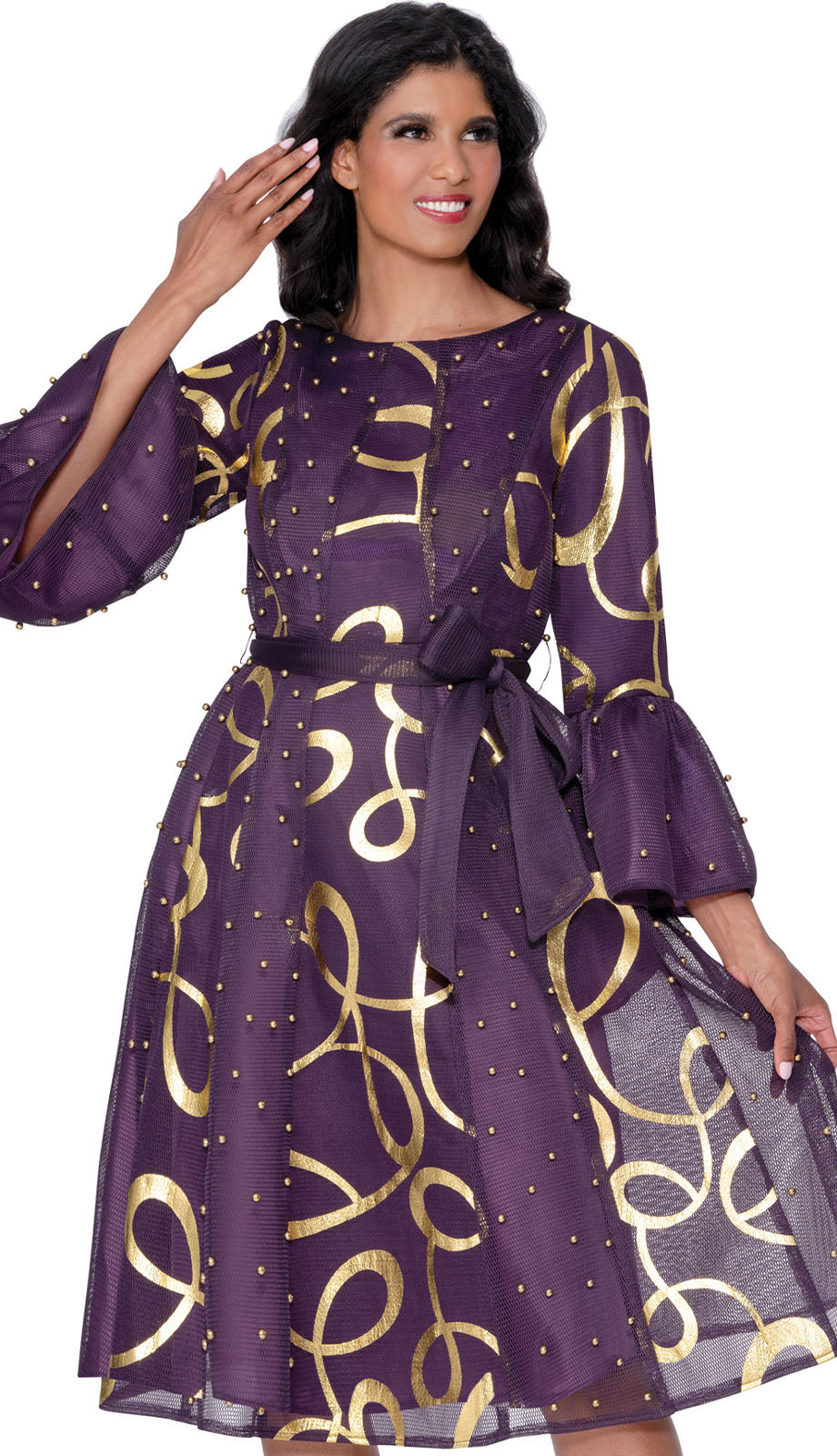 Nubiano 100541-PWG-QS Church Dress